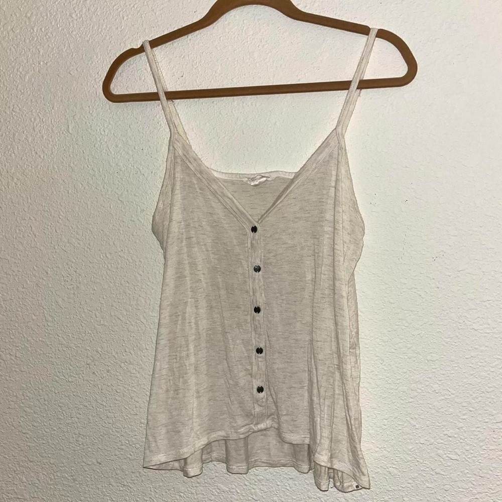Lucky Brand Cream Button-Front Camisole